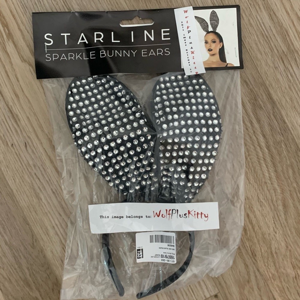 Dolls Kill Costume Rhinestone Bunny Ears Headband - NWT
